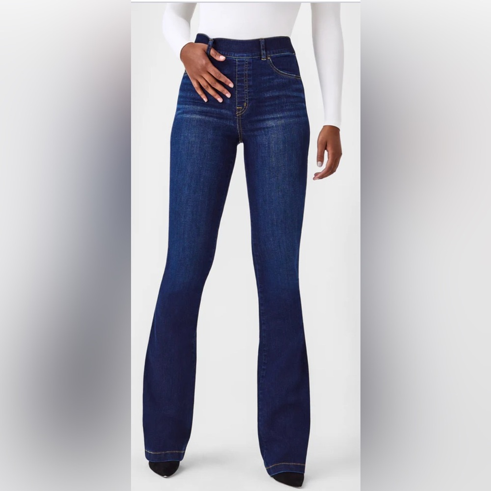 Spanx Flare High Waist Pull On Stretch Jeans Size XL Career Casual Capsule